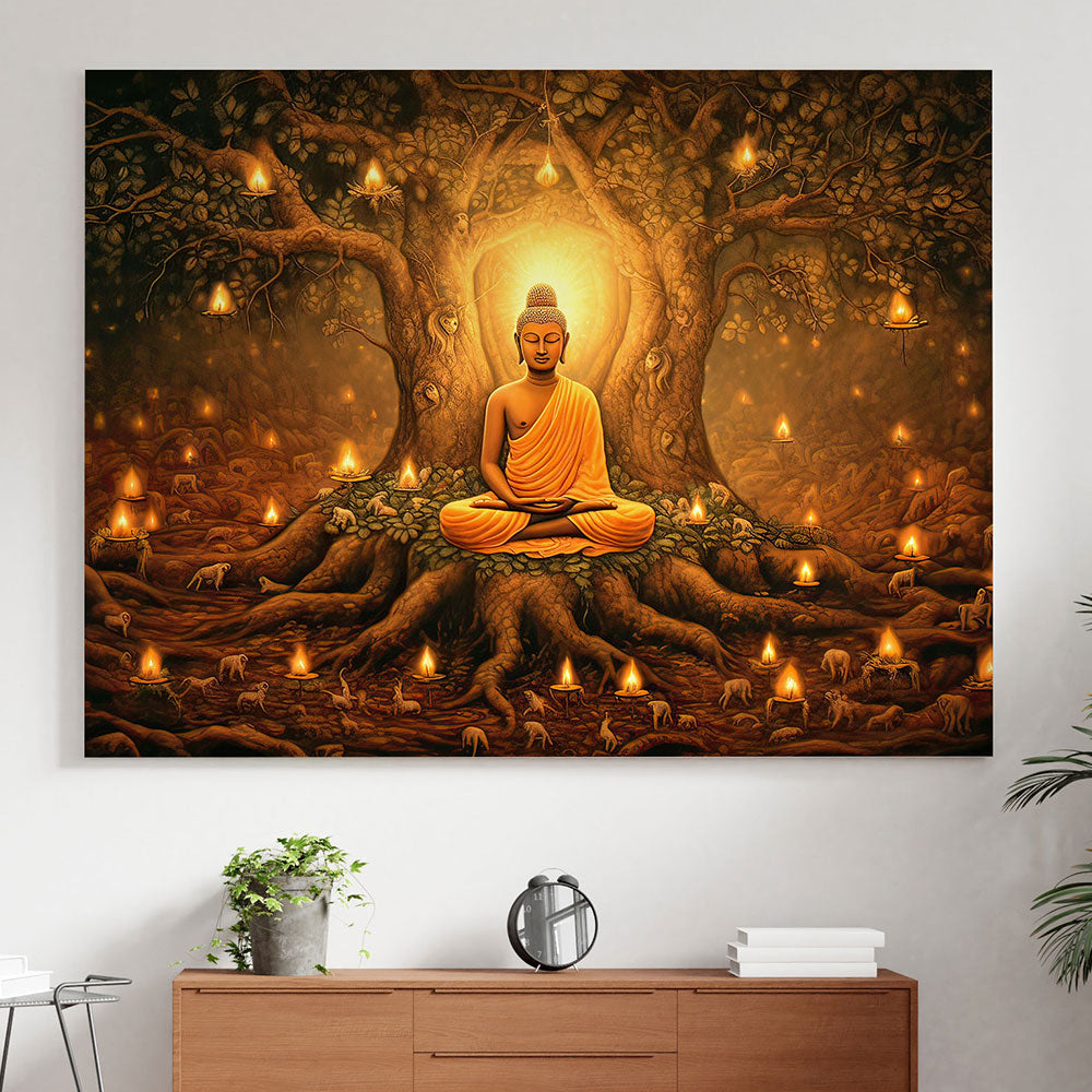 Divine Reflections: Contemplating Buddha's Teachings.