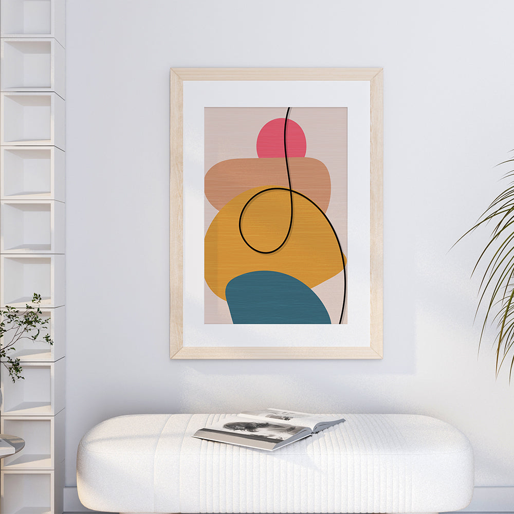 Set of 2 Colorful Abstract Wall Painting.