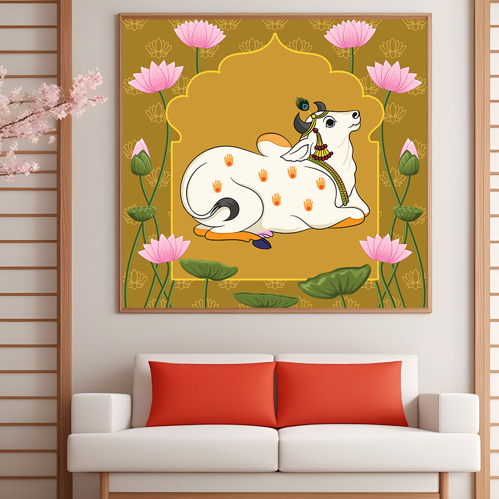 Abundance and Fertility: The Cow as a Symbol of Prosperity in Pichwai Painting.