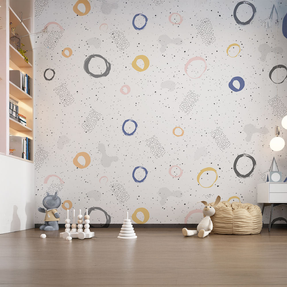Krutik Doodle polka Dots Wallpaper.