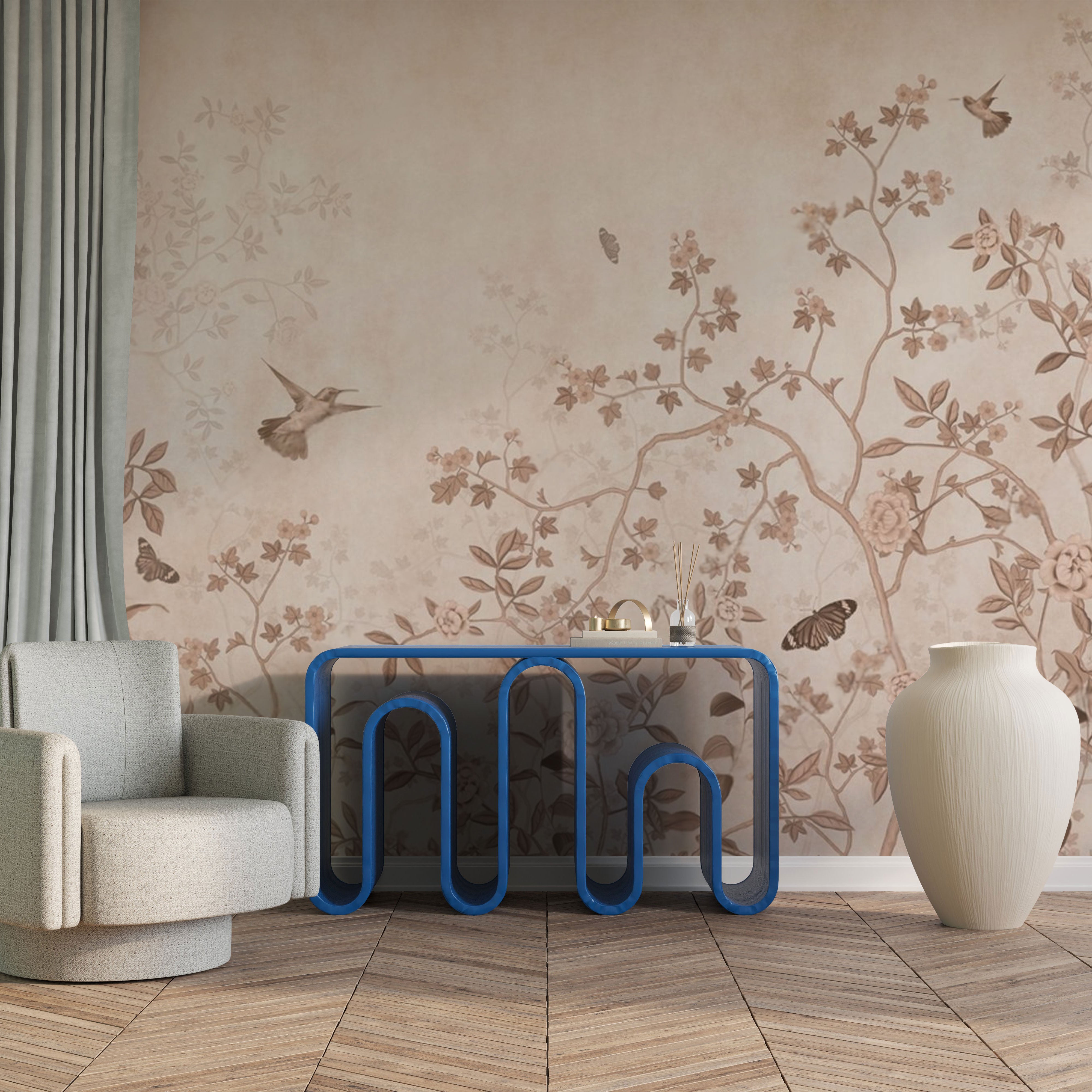 Rustic Bloom – Vintage Garden Wallpaper by Krutik.