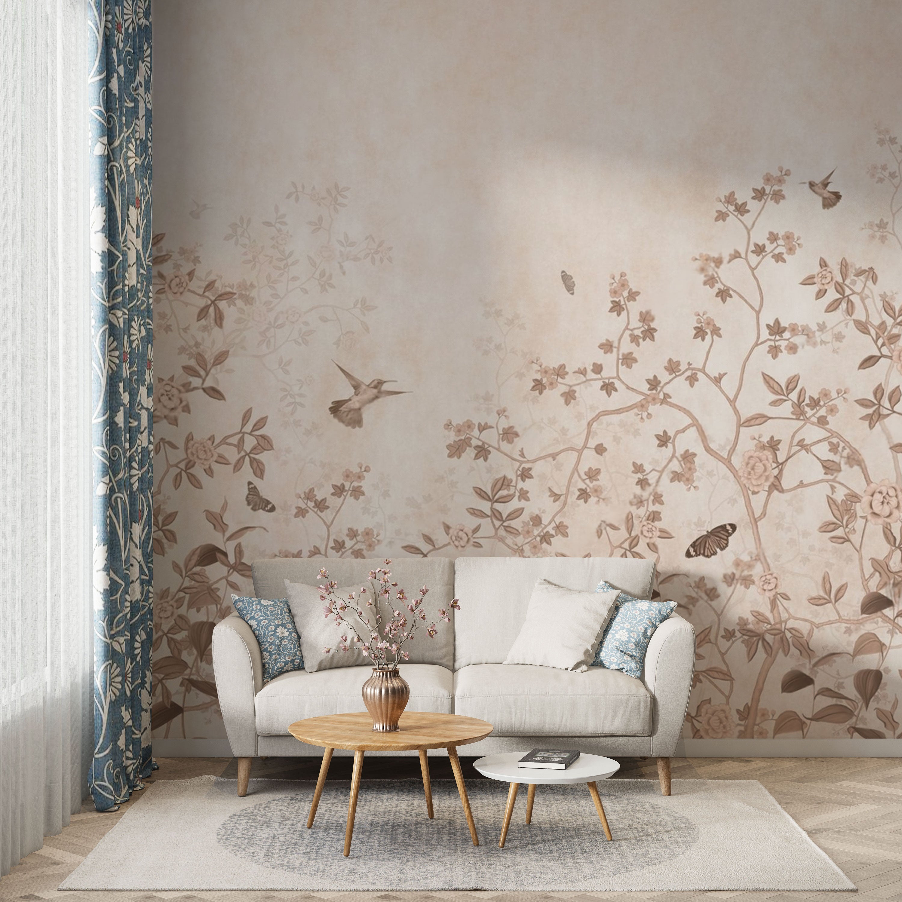 Rustic Bloom – Vintage Garden Wallpaper by Krutik