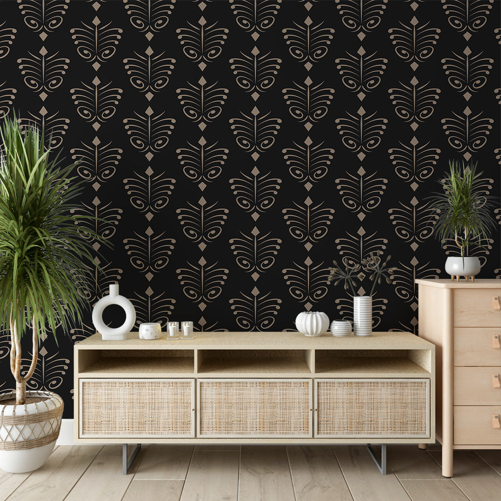 Black Premium Motif Wallpaper | Timeless Luxury.
