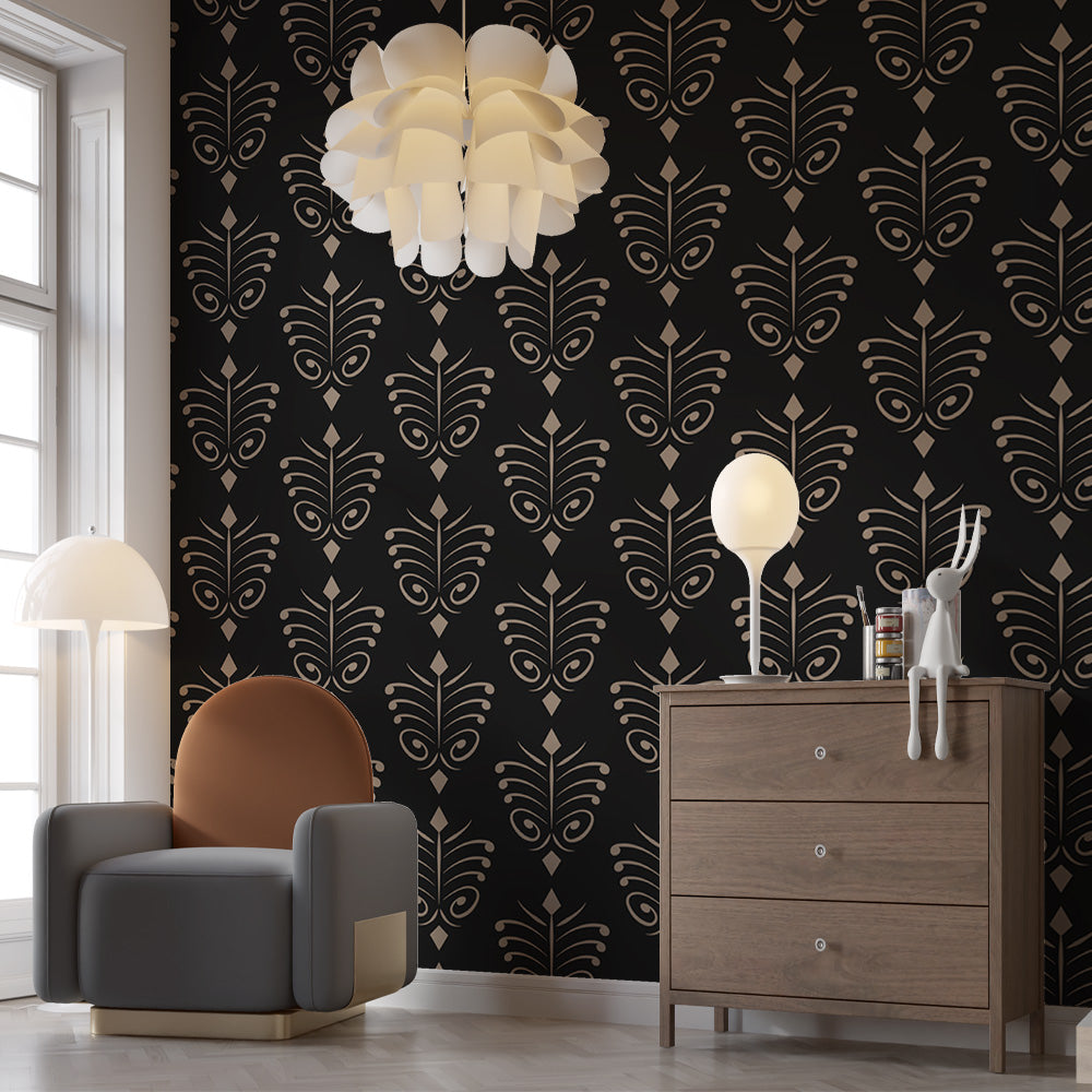 Black Premium Motif Wallpaper | Timeless Luxury.