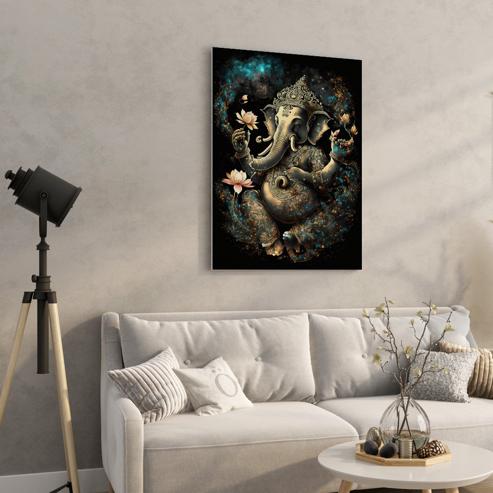 Divine remover of obstacles: Ganesha's blessings.