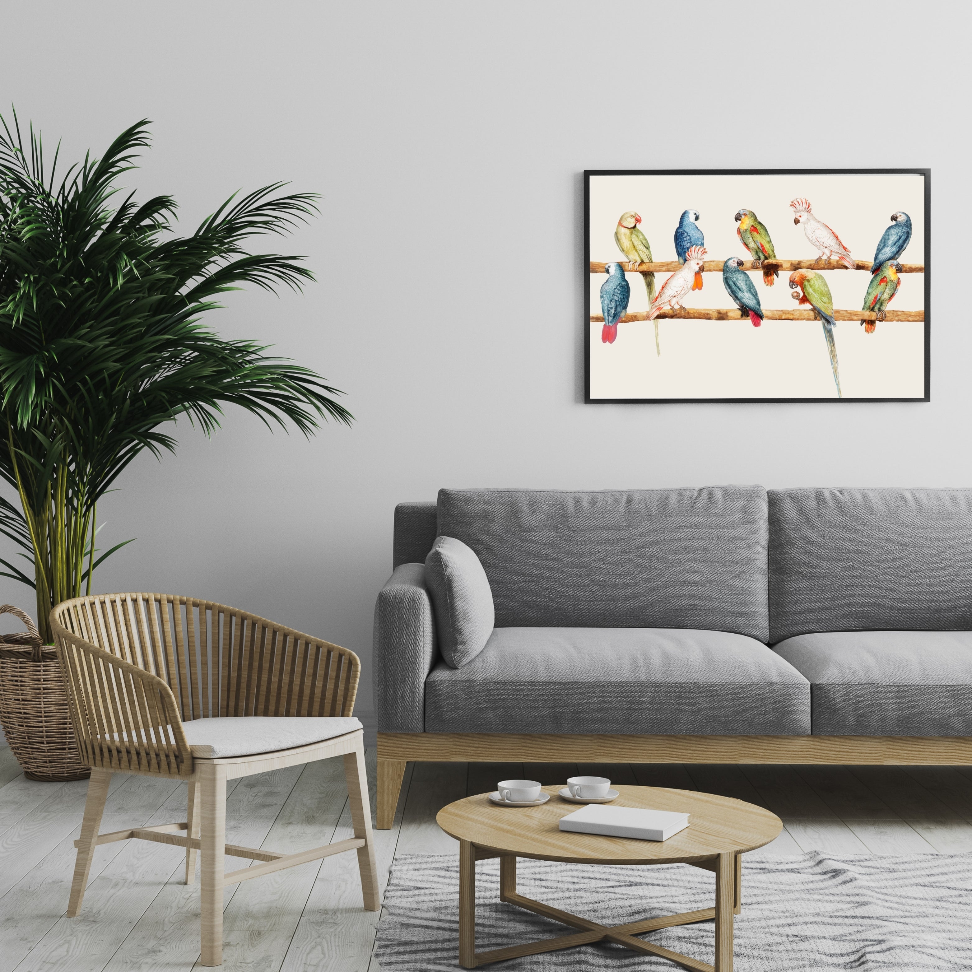Symphony of birds Krutik Canvas Painting.