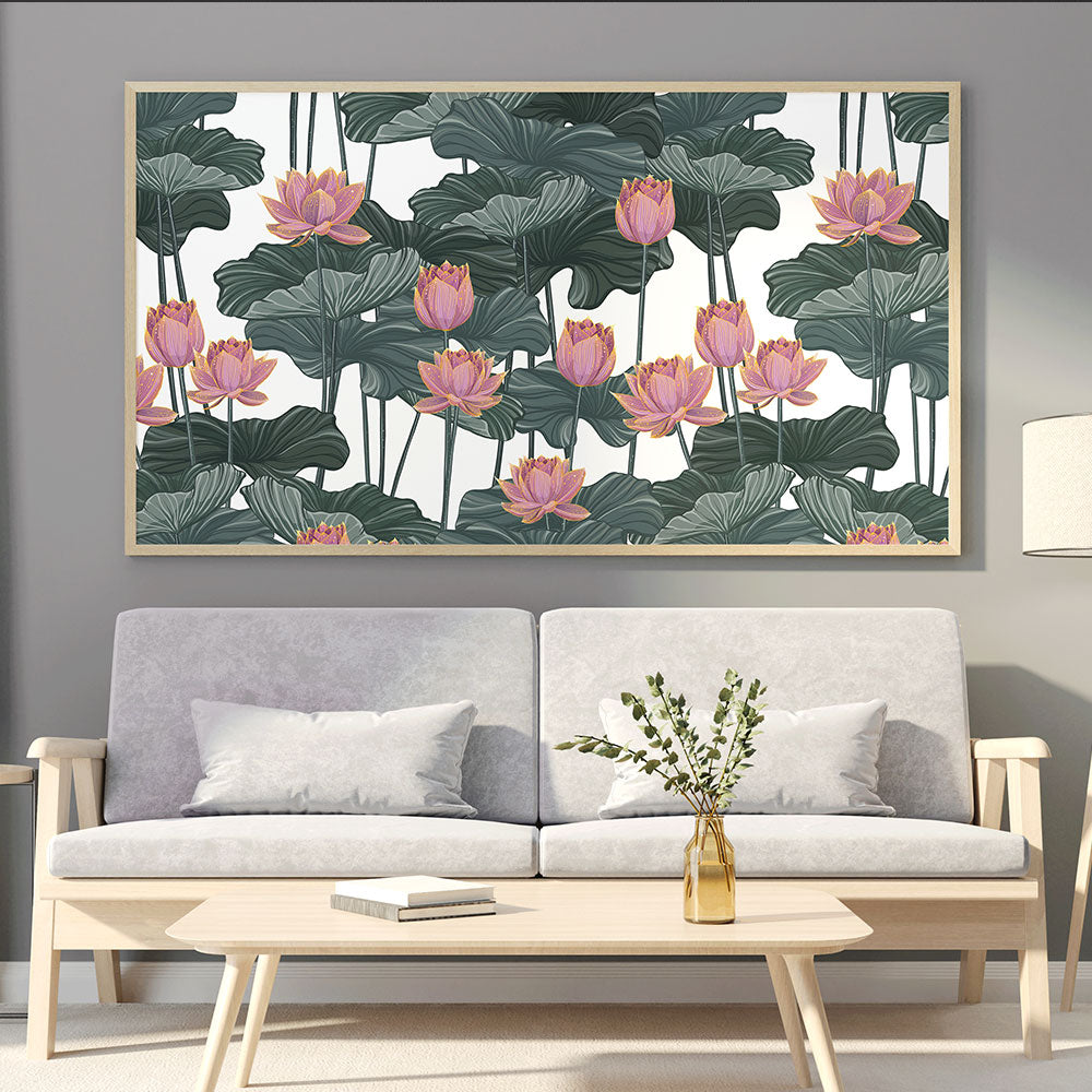 Lotus Radiance: A Glowing and Vibrant Floral Design