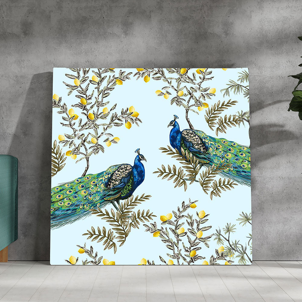 Beauty in Blue: An Exquisite Peacock Artwork