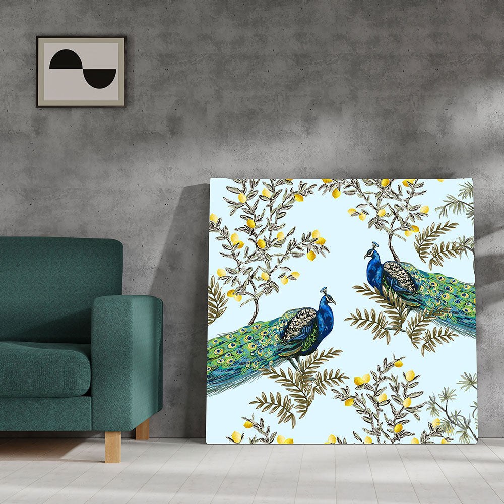 Beauty in Blue: An Exquisite Peacock Artwork