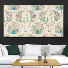 Majestic Beauty: A Stunning Peacock Landscape Painting.