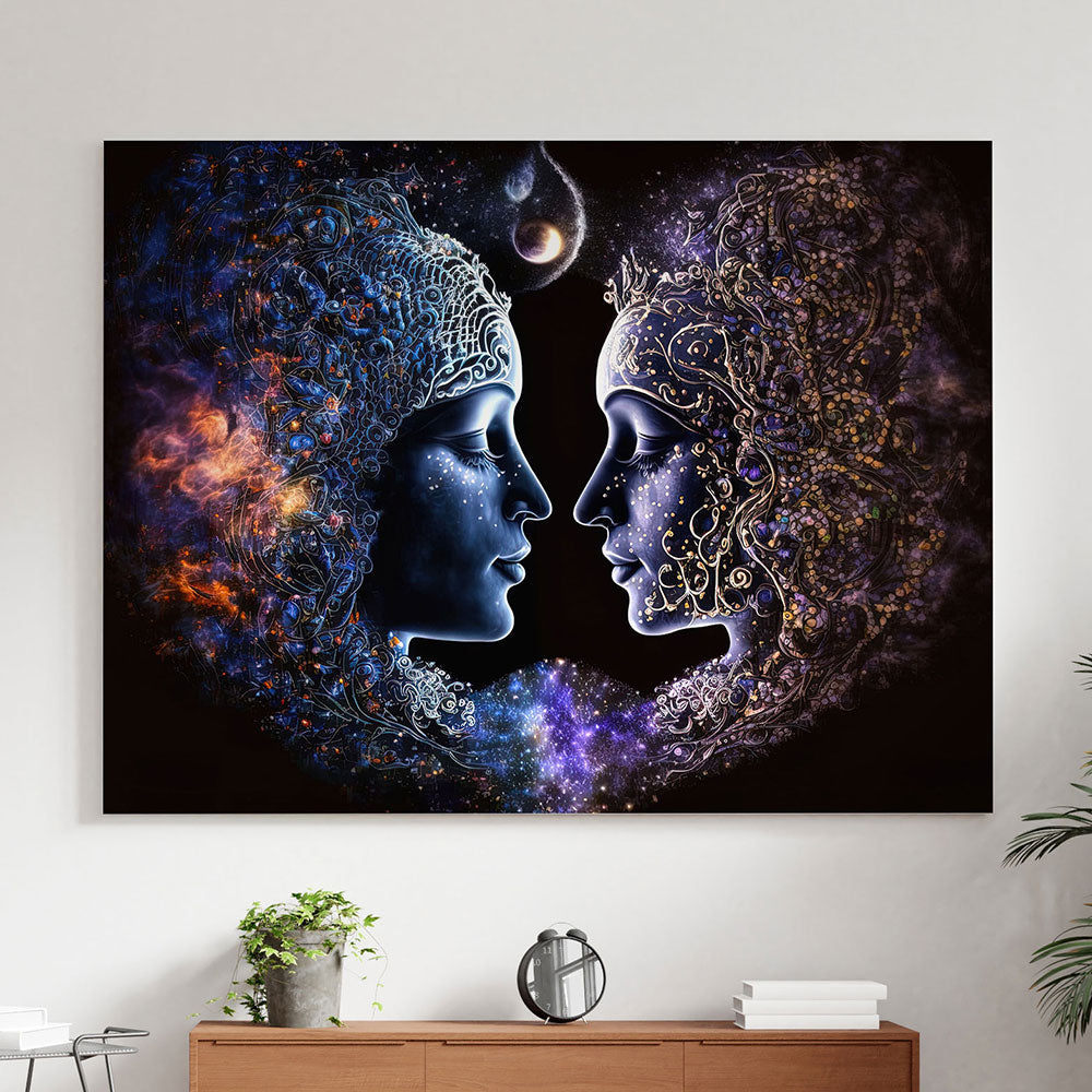 Ethereal Embrace: The Intimate Connection of Two Spirits.