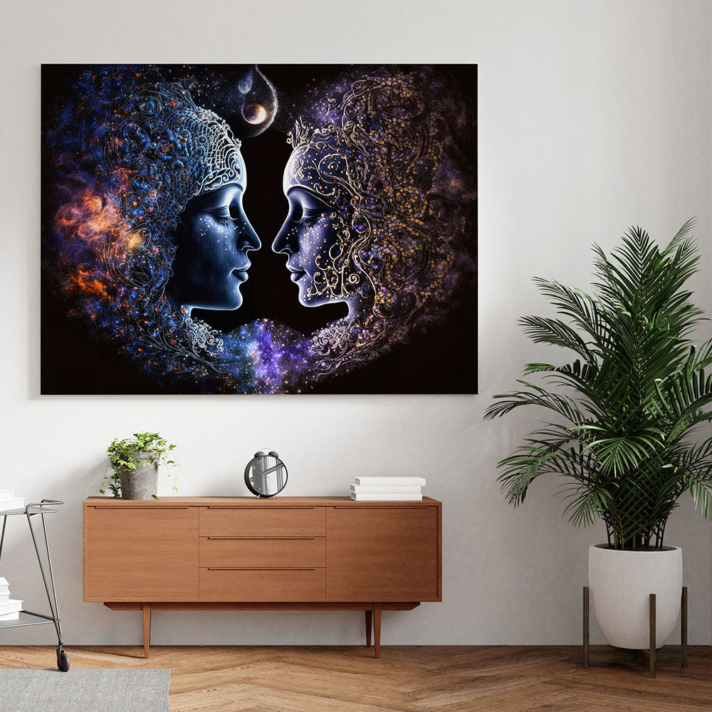 Ethereal Embrace: The Intimate Connection of Two Spirits.