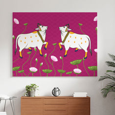 Glorious Gau: A Pichwai Landscape Painting Celebrating the Sacred Cow.