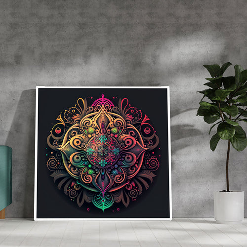 Unleashing the Cosmos: A Mandala Painting of the Universe.