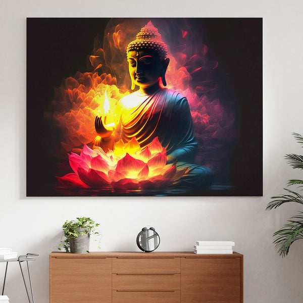 Enlightened Serenity: A Buddha Painting.