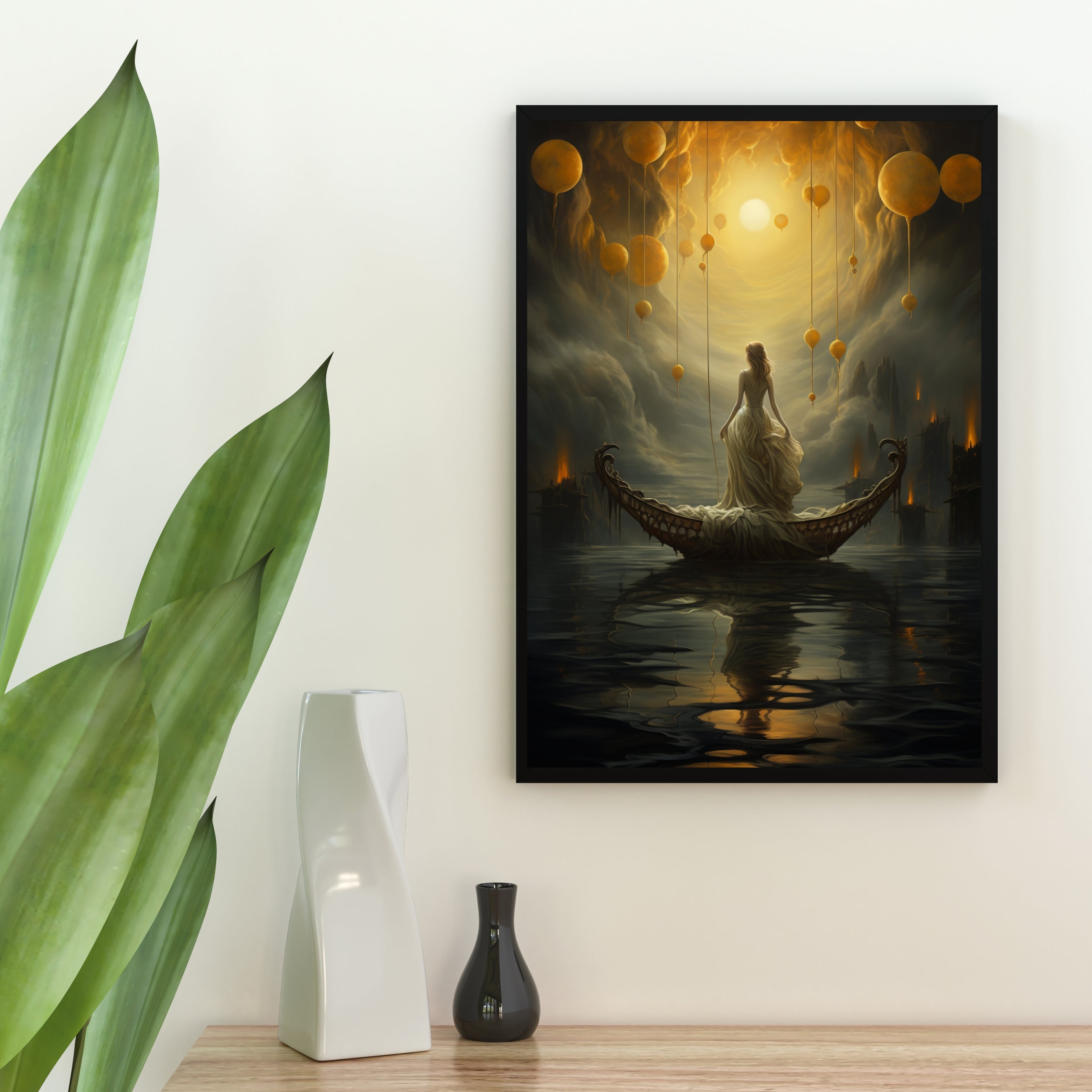 Celestial Voyag Krutik Canvas Painting.