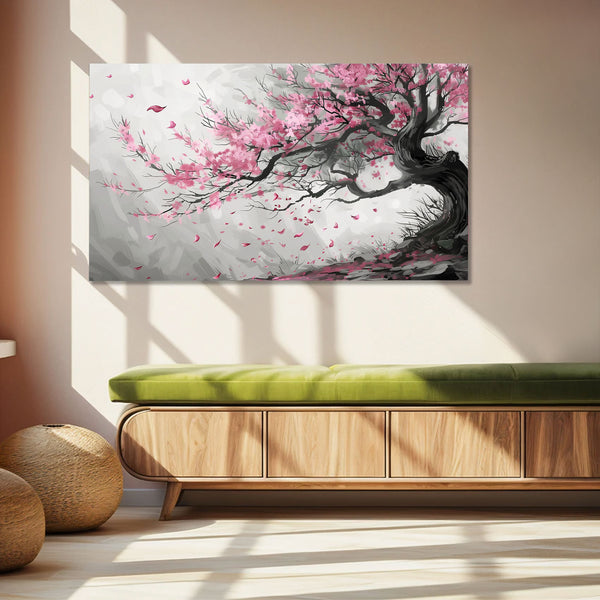 Haru no Kaze – Japanese Cherry Blossom Tree Wall Art.