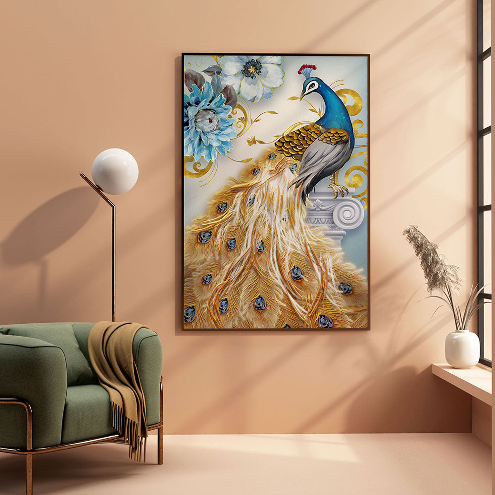 Peacock's Pride: A Stunning Photograph of Nature's Majesty.