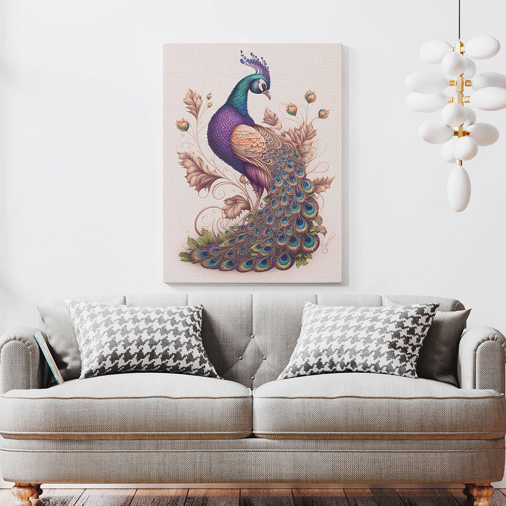 The Peacock's Charm : A Captivating Portrait of Nature's Allure.