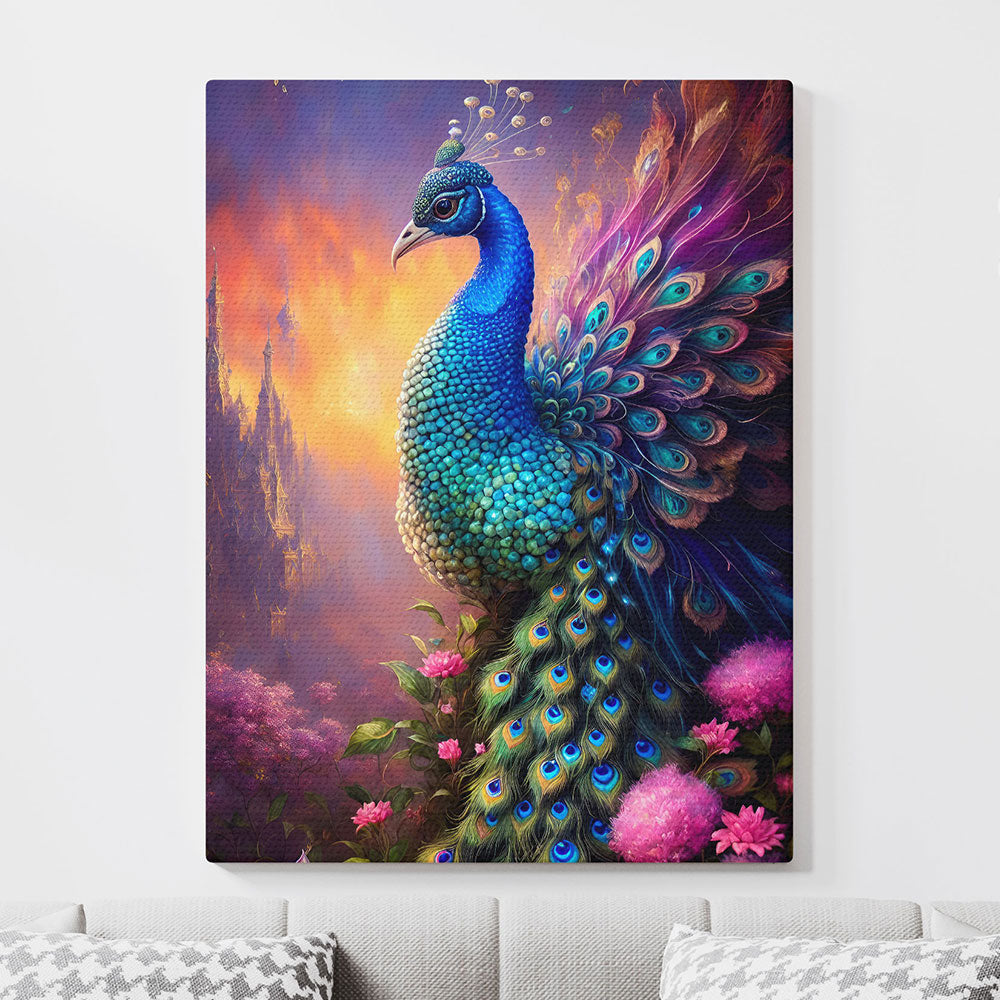 The Peacock's Beauty : A Captivating Portrait of Nature's Splendor.