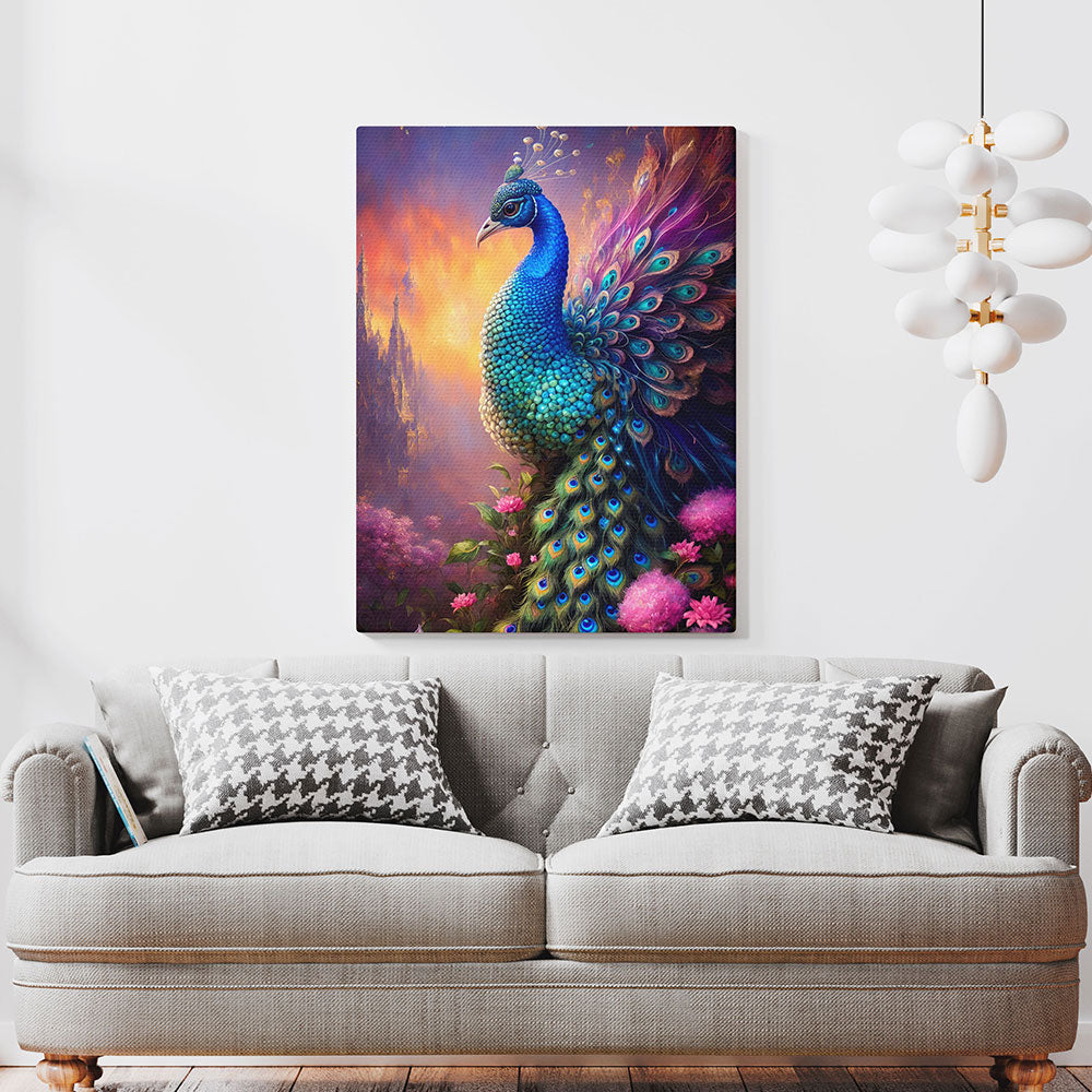 The Peacock's Beauty : A Captivating Portrait of Nature's Splendor.
