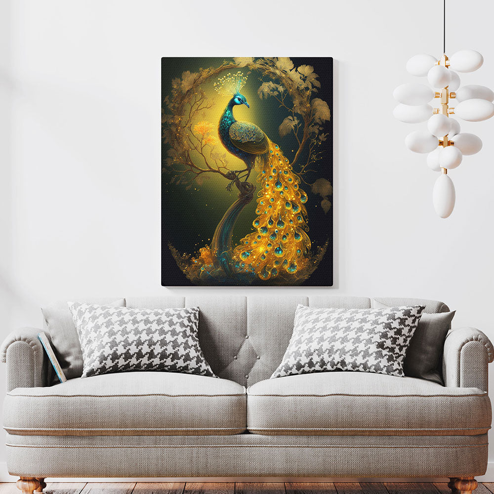 Peacock Majesty : A Captivating Portrait of Nature's Magnificence.