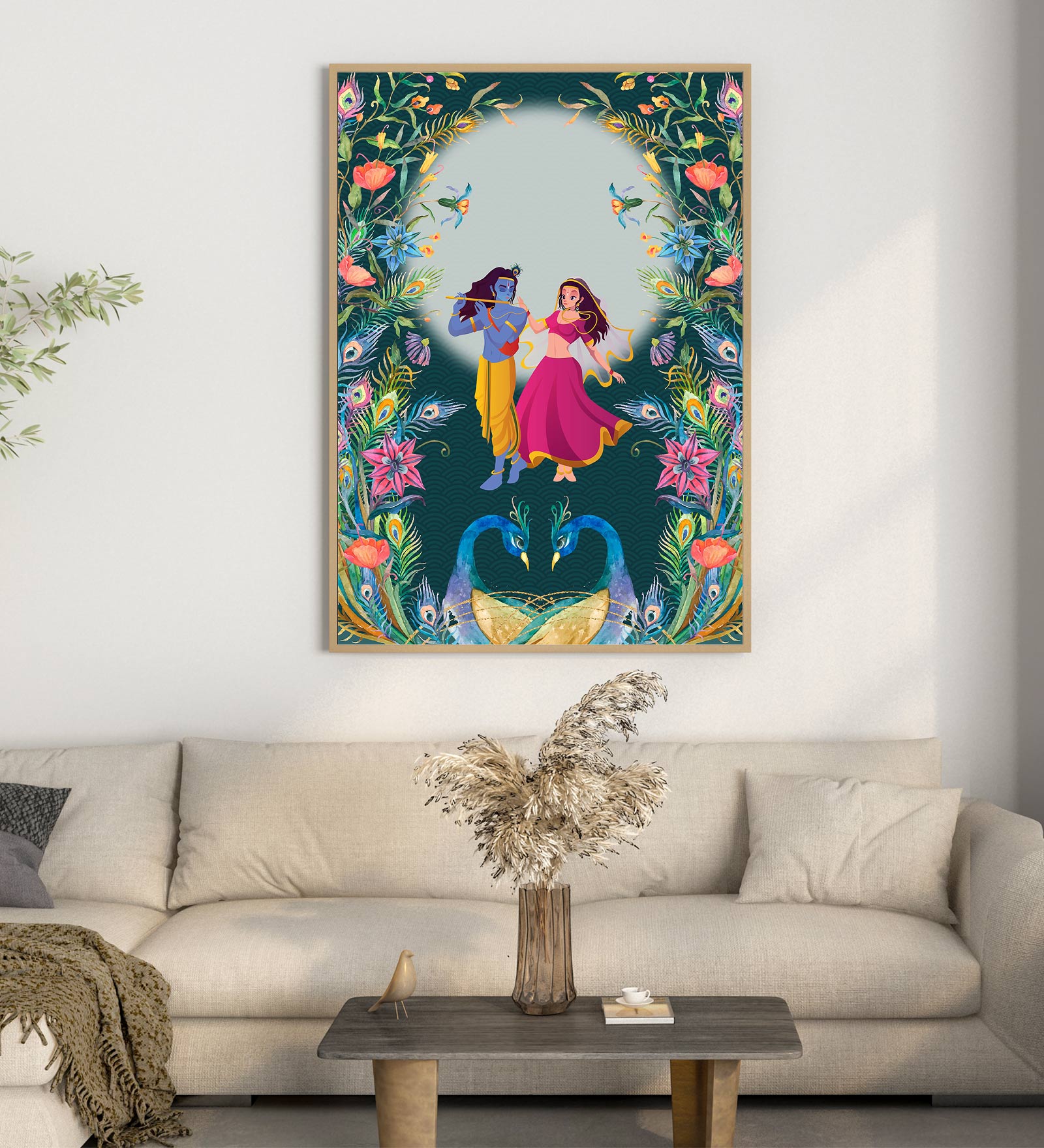 Manifest Love & Harmony With Radha Krishna Divine Painting