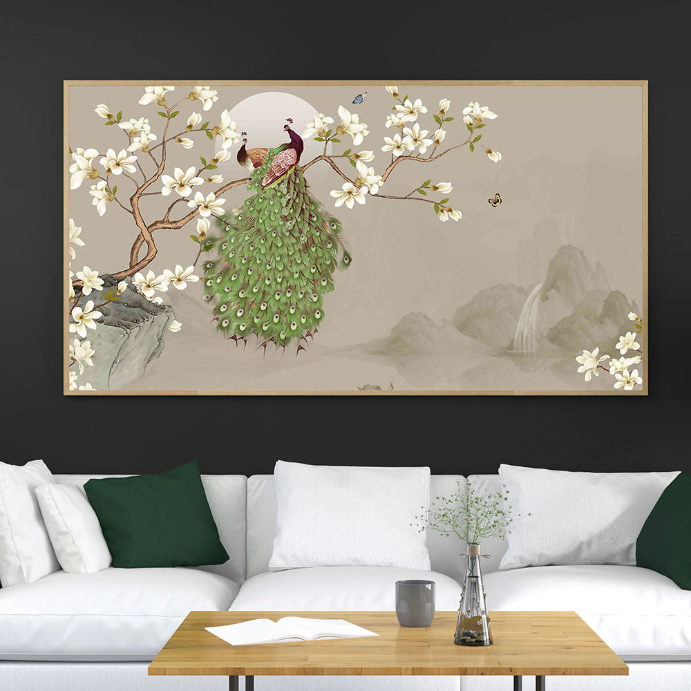 Nature's melody: Blossoming peacocok in harmony