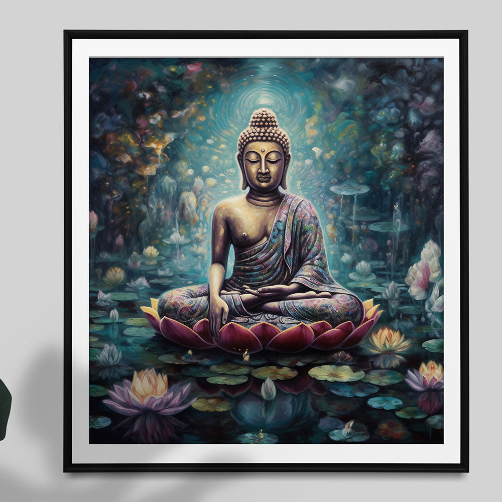 Enlightened Serenity: The Buddha's Tranquil Aura.