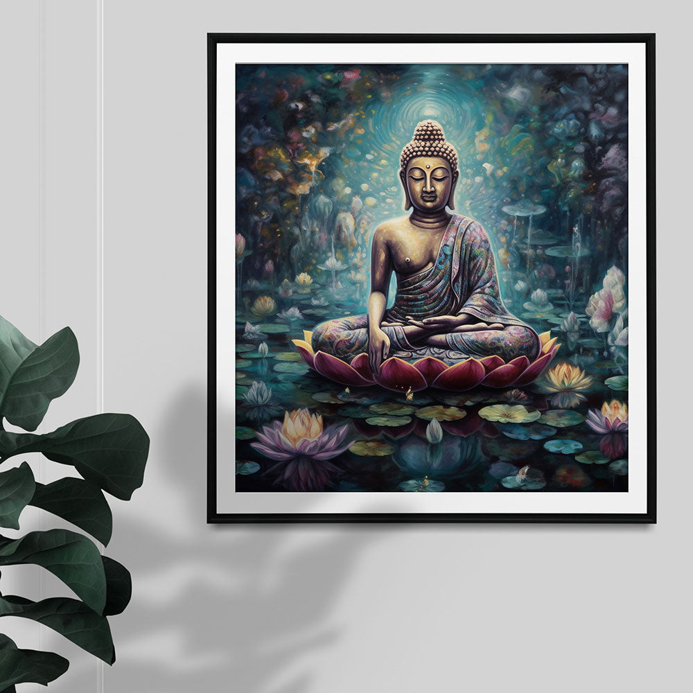 Enlightened Serenity: The Buddha's Tranquil Aura.