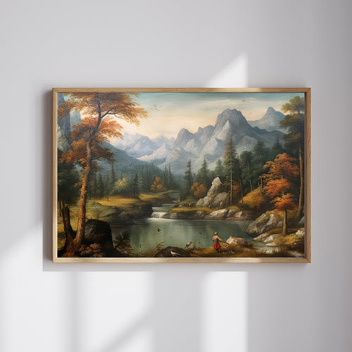 Classic Landscape Canvas Painting.