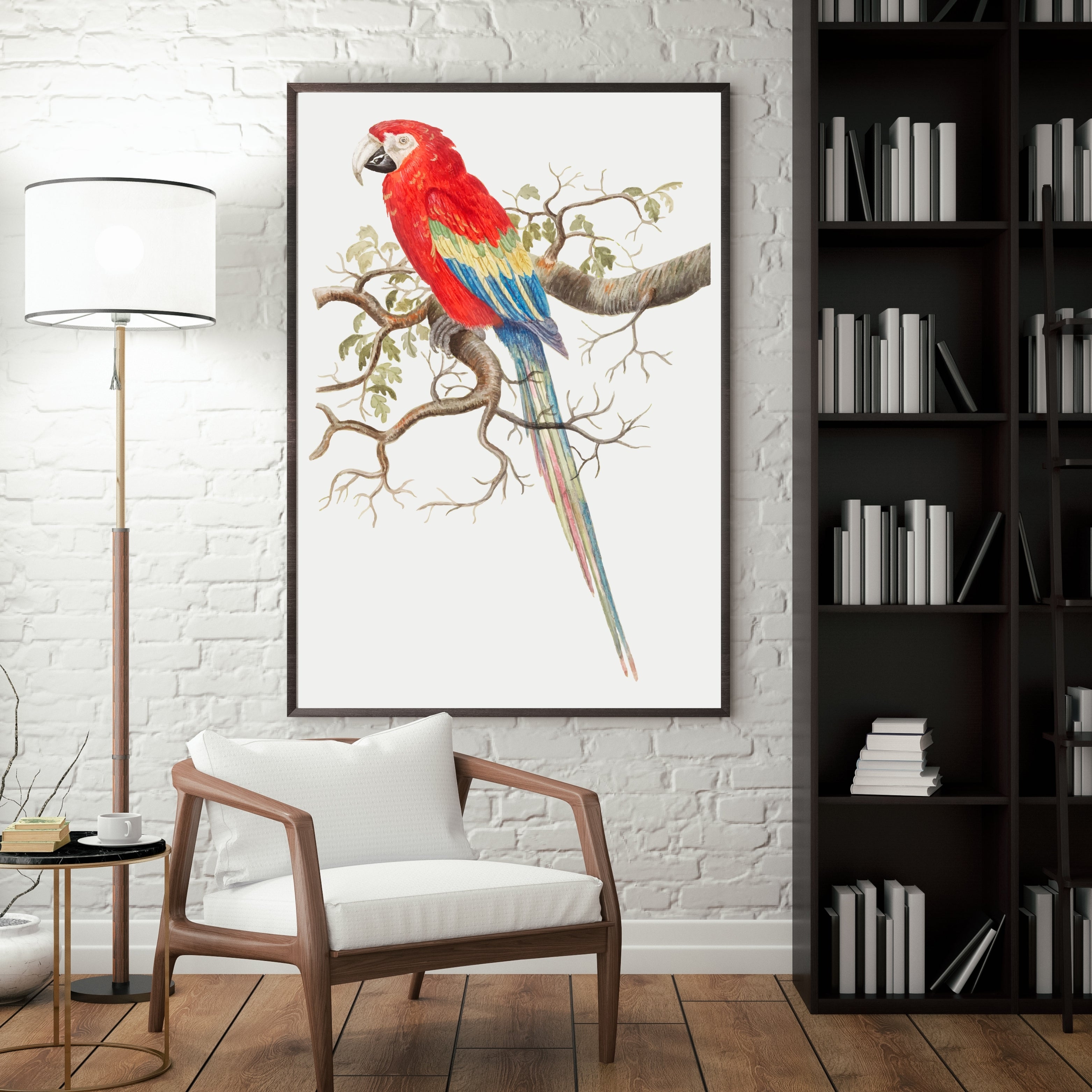 Vibrant Perch Krutik Canvas Painting.