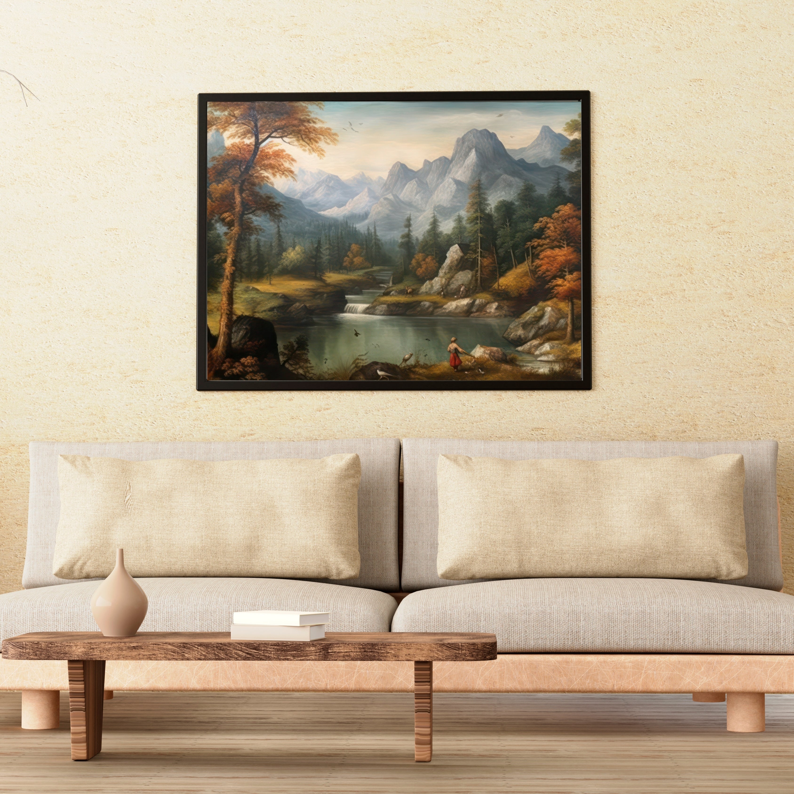 Classic Landscape Canvas Painting.