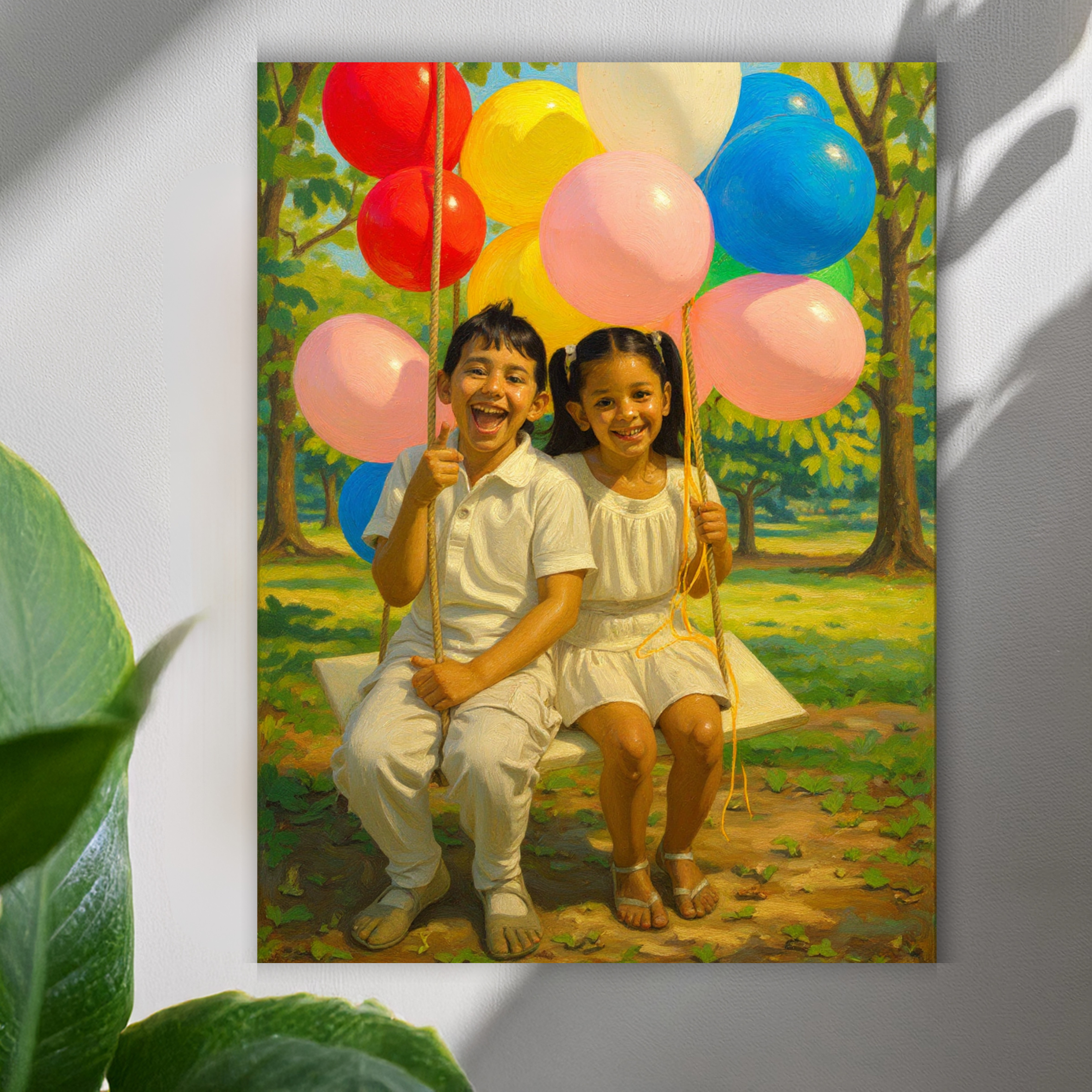 Sibling Portrait - Childhood Joy in a Frame.