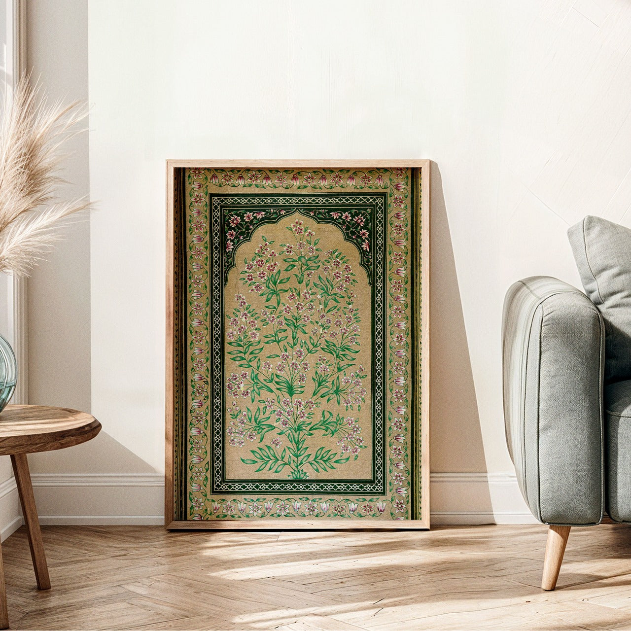 Royal Mughal Floral Panel – Traditional Indian Wall Art