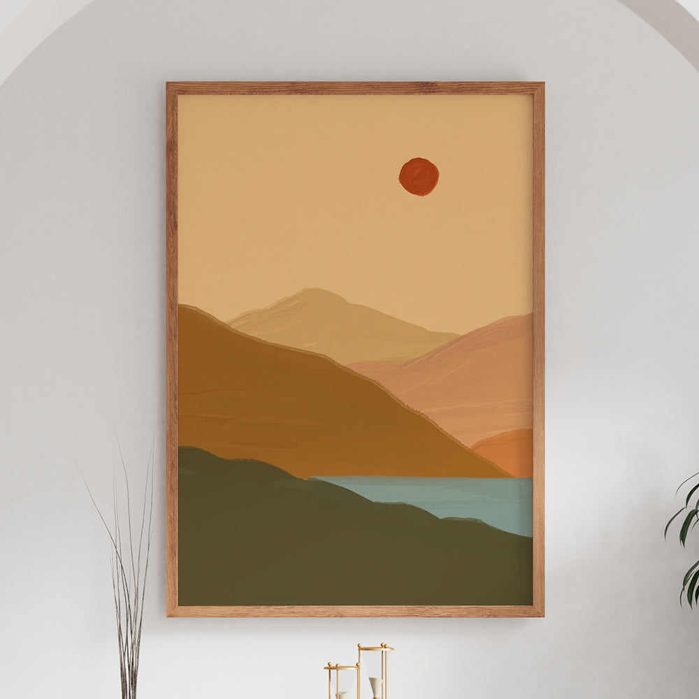 Timeless Echoes : Set of 3 Vintage Nature Abstract Painting.