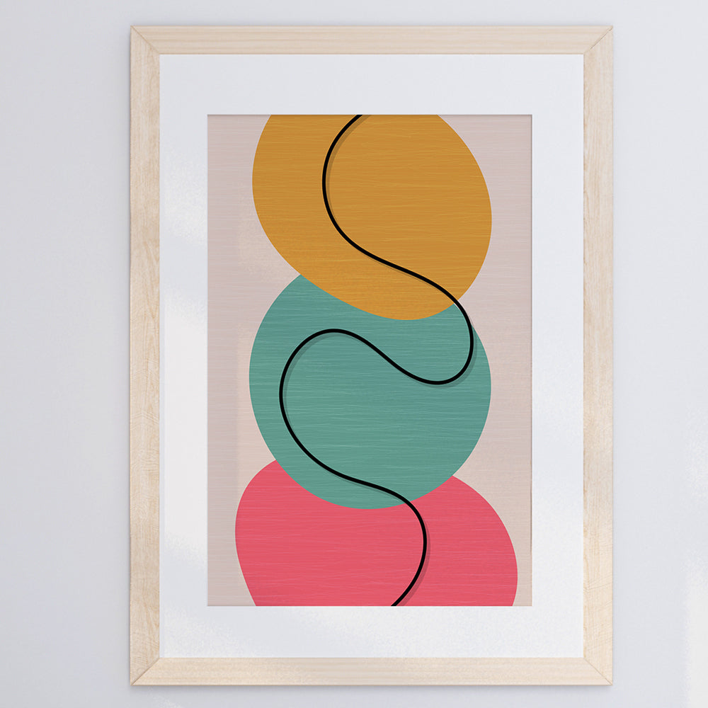 Set of 2 Colorful Abstract Wall Painting.