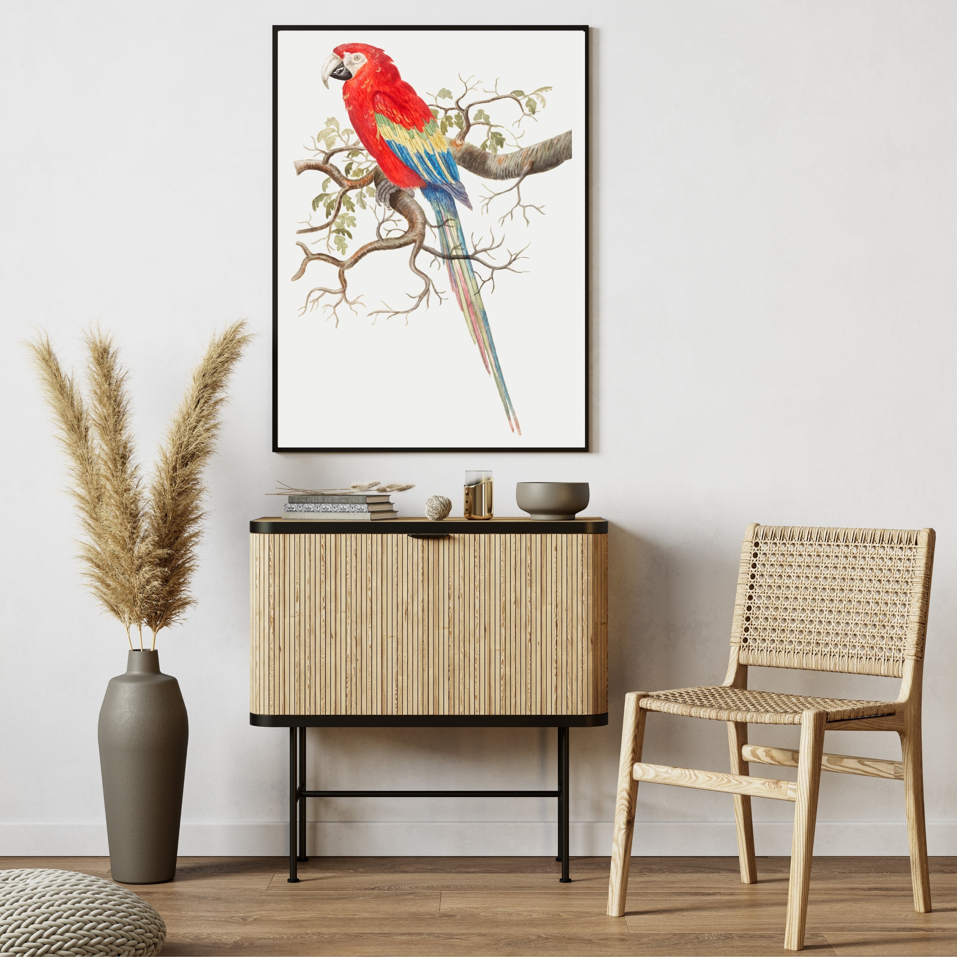 Vibrant Perch Krutik Canvas Painting.