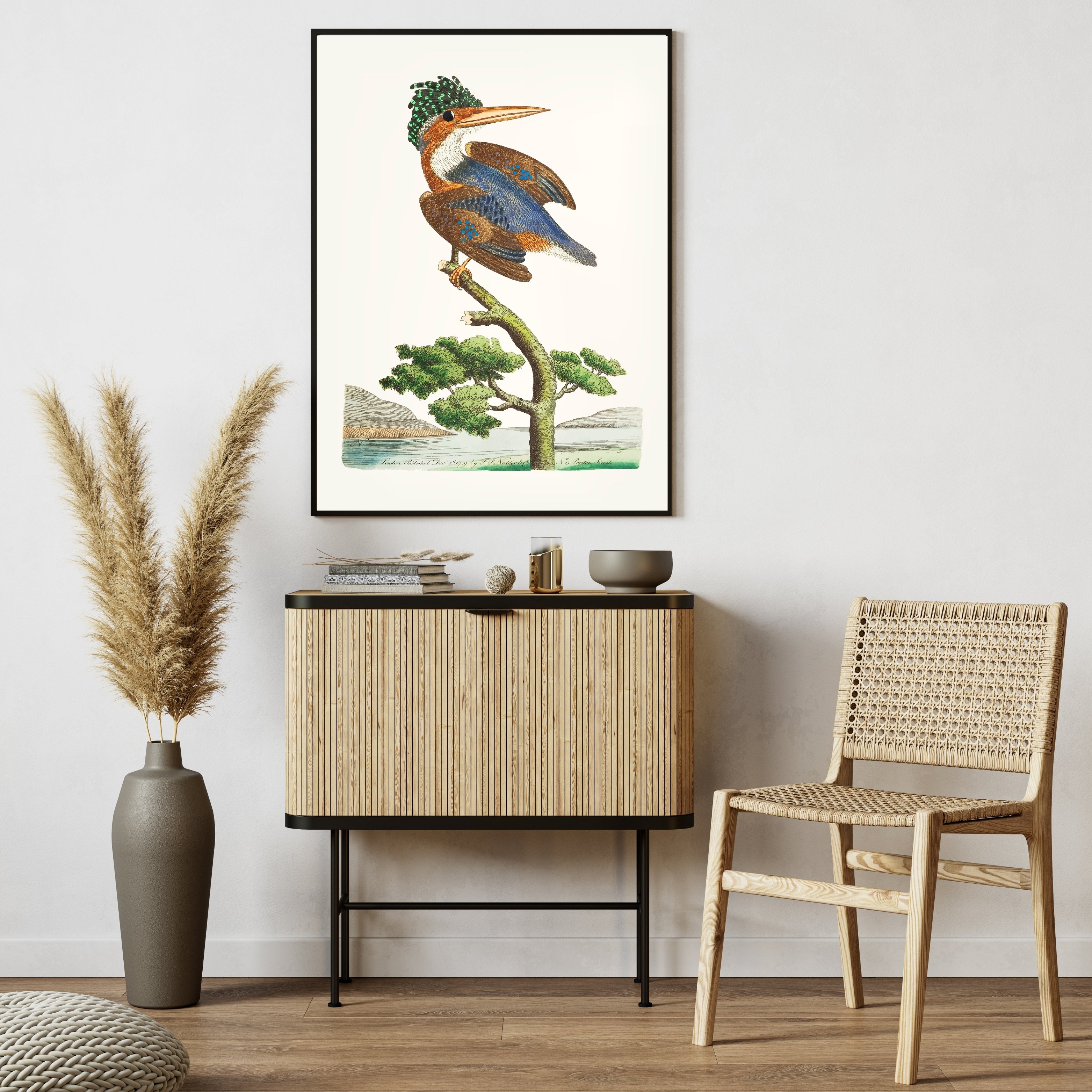 Abstract Bird Harmony Krutik Canvas Painting.