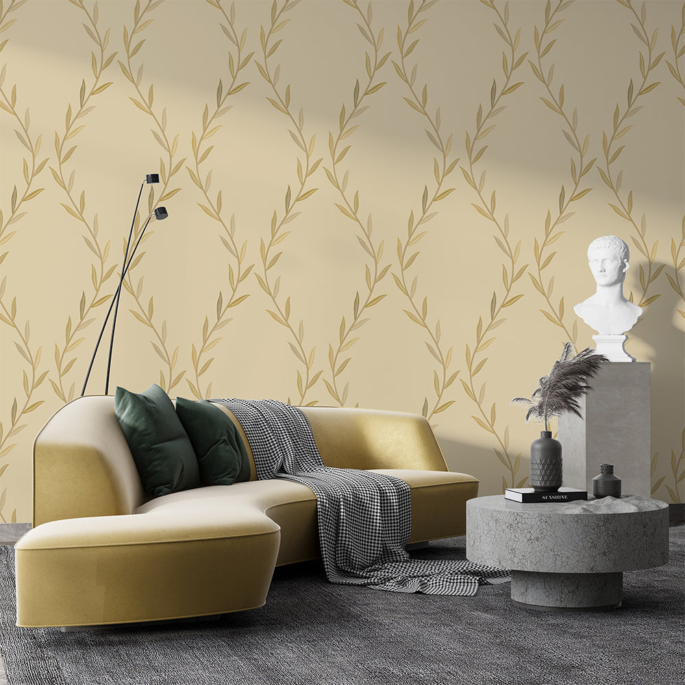 Timeless Elegance Beige Vintage Wallpaper.