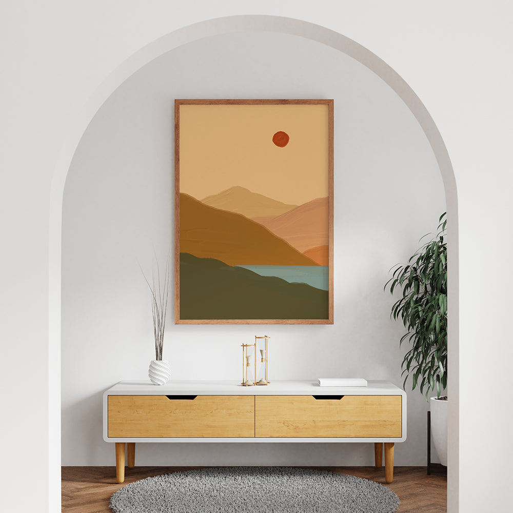 Timeless Echoes : Set of 3 Vintage Nature Abstract Painting.