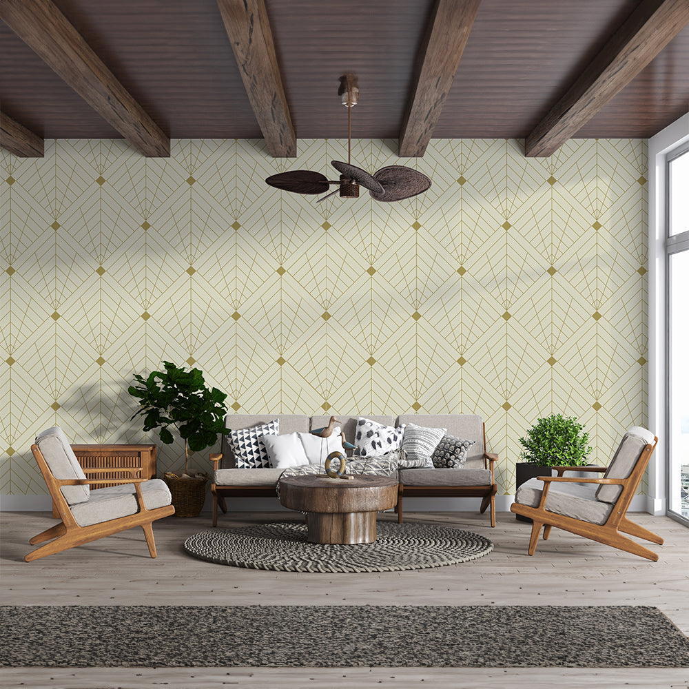 Gradient Gold Line Wallpaper | Sophisticated Elegance.