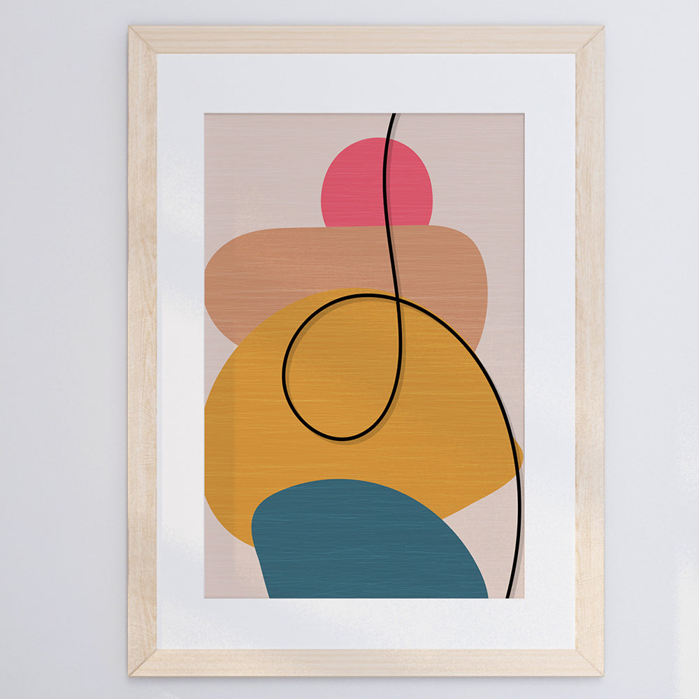 Set of 2 Colorful Abstract Wall Painting.