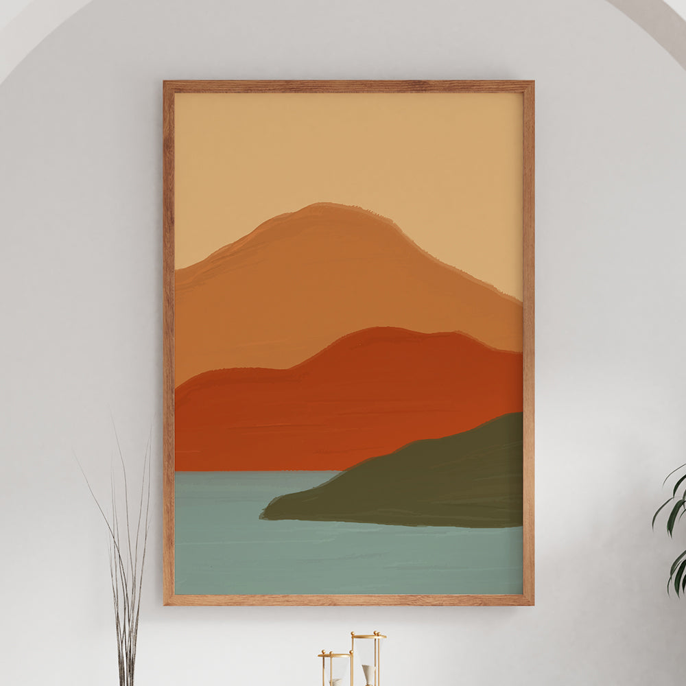 Timeless Echoes : Set of 3 Vintage Nature Abstract Painting.