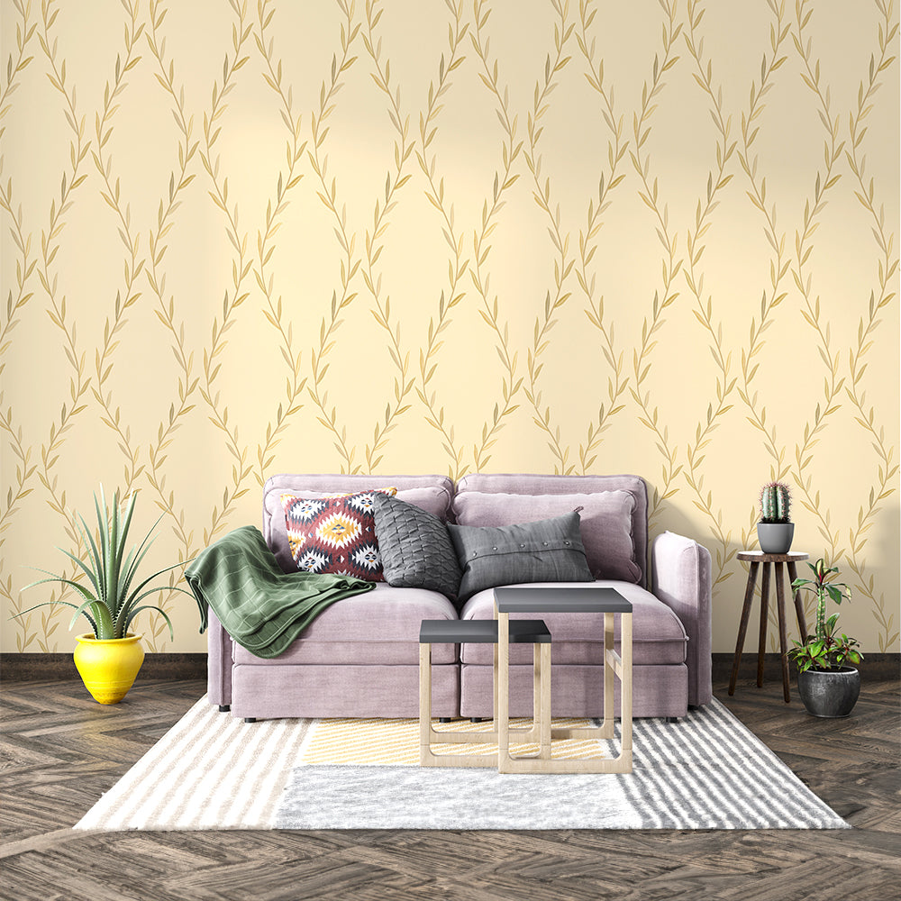 Timeless Elegance Beige Vintage Wallpaper.