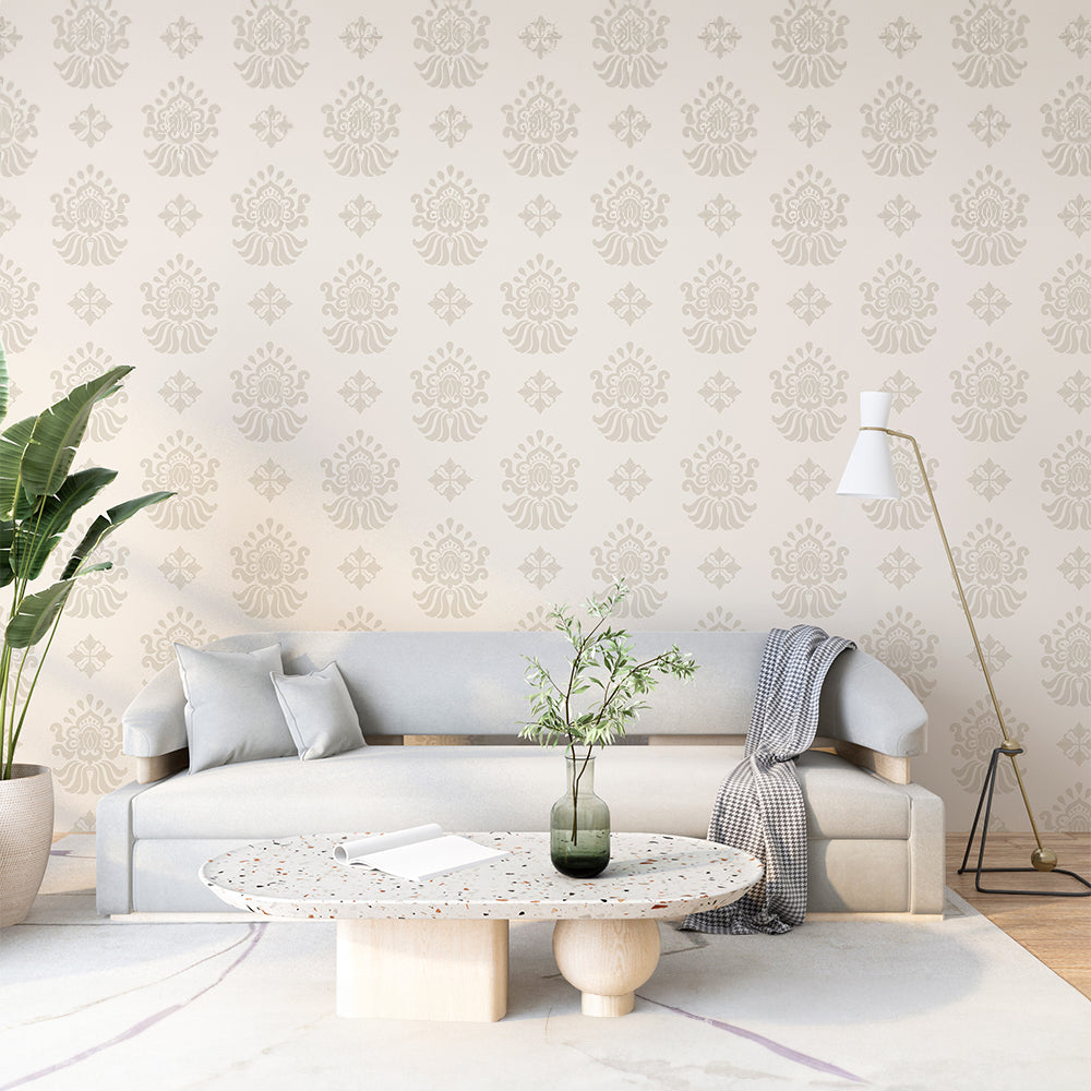 Timeless Elegance: Beige Seamless Pattern Wallpaper