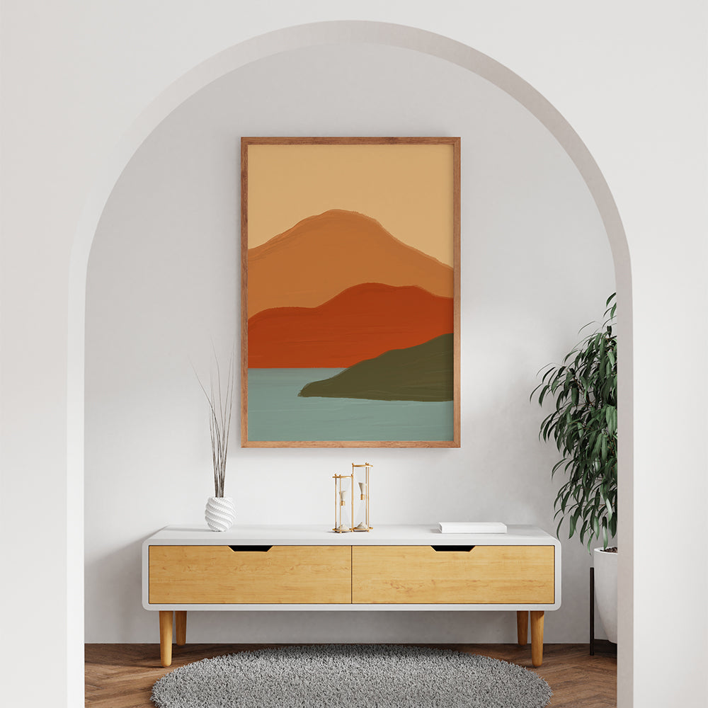 Timeless Echoes : Set of 3 Vintage Nature Abstract Painting.