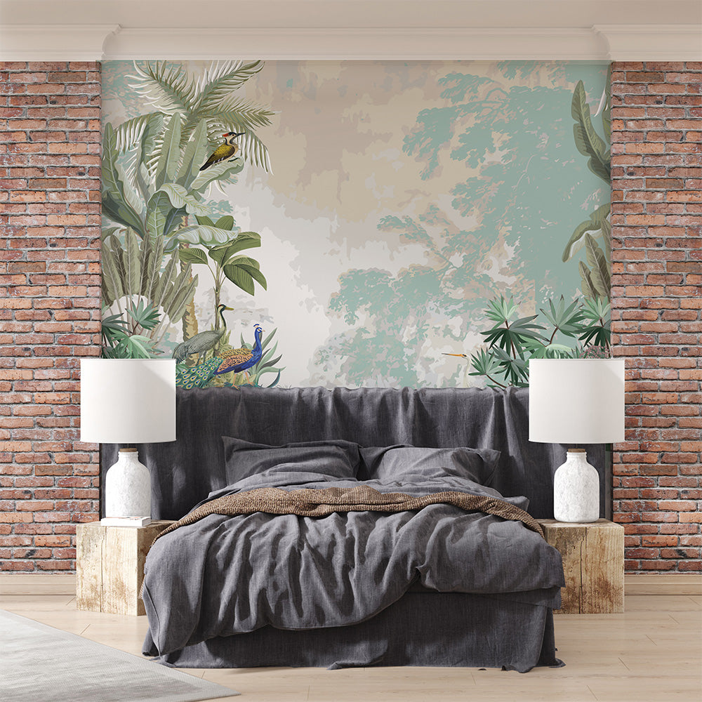 Timeless Tropical Retreat Krutik Wallpaper.