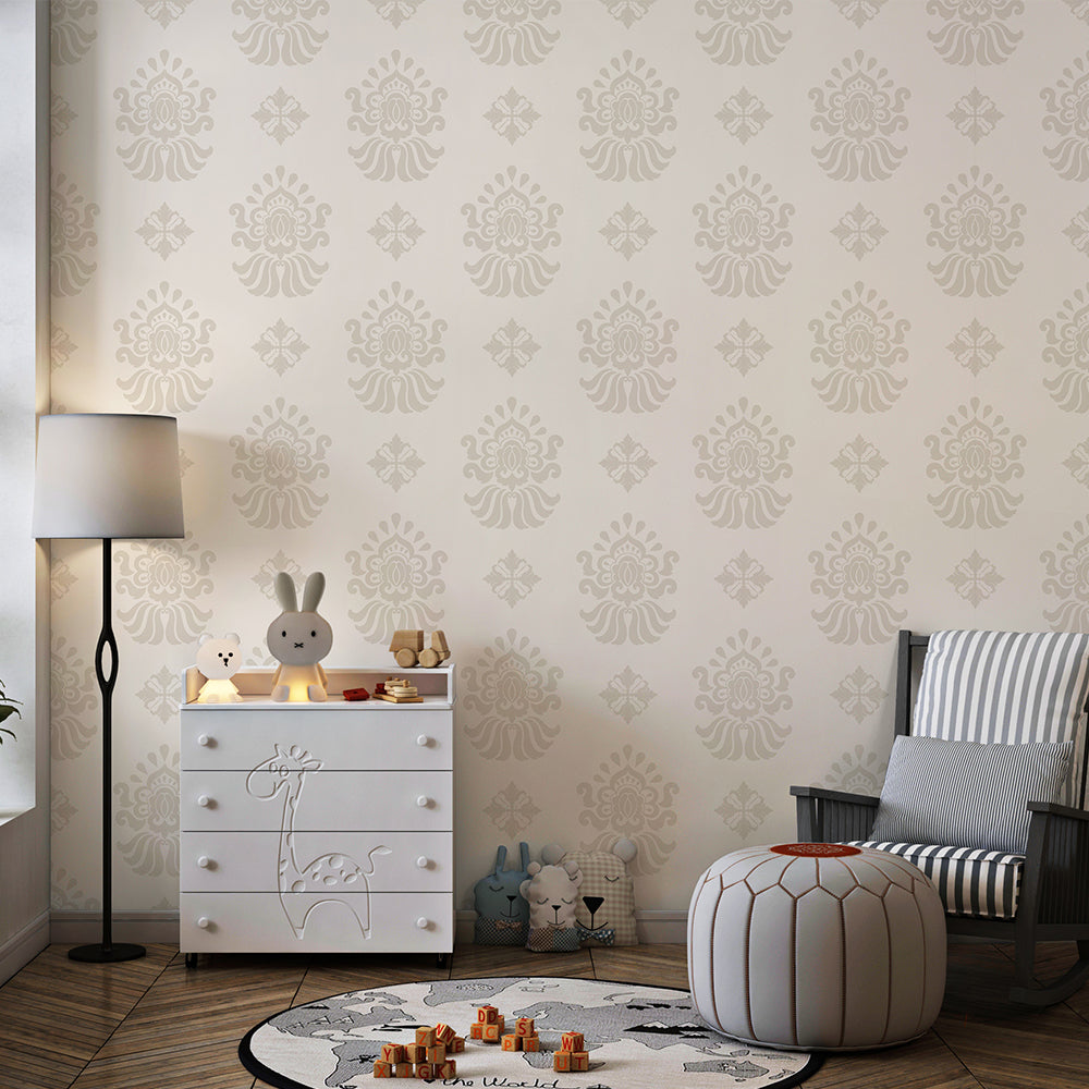 Timeless Elegance: Beige Seamless Pattern Wallpaper