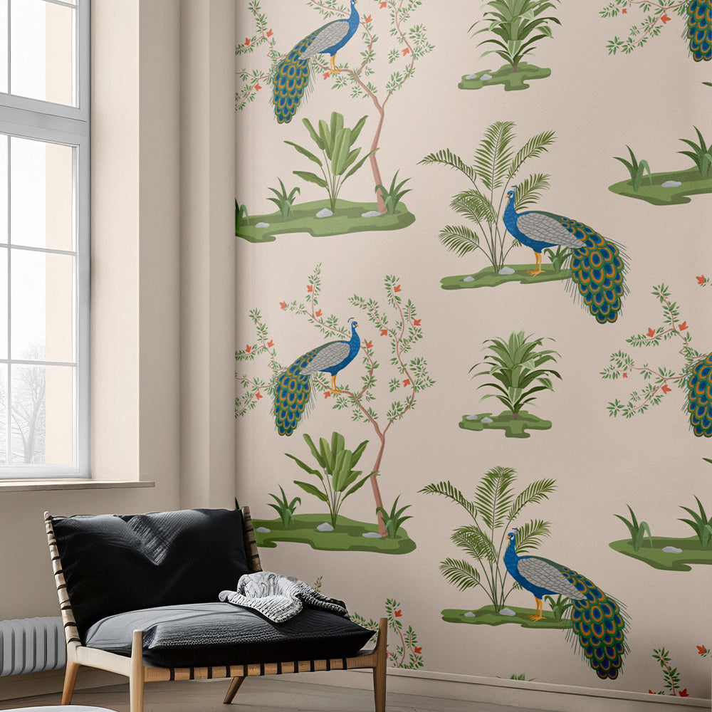 Lush Pattern of Pichwai - Krutik Timeless Wallpaper.